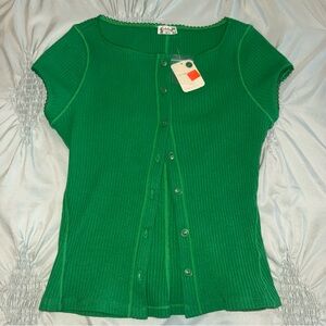 Free People Button Up Top